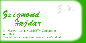 zsigmond hajdar business card